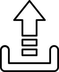 Wall Mural - Upload icon for sending and sharing files or data.