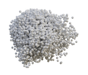 Poster - Lots of soft white balls. A pile of white balls. Spheres design background.
