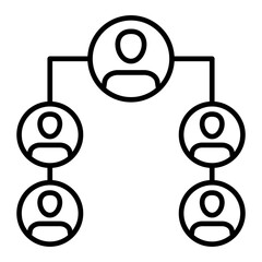 Poster - hierarchical structure line icon