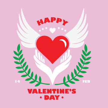 Happy valentine's day vector illustration 