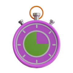 Poster - 3D Timer Model Precise Measurement in Competition. 3d illustration, 3d element, 3d rendering. 3d visualization isolated on a transparent background