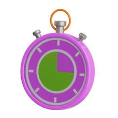 Poster - 3D Timer Model Precise Measurement in Competition. 3d illustration, 3d element, 3d rendering. 3d visualization isolated on a transparent background