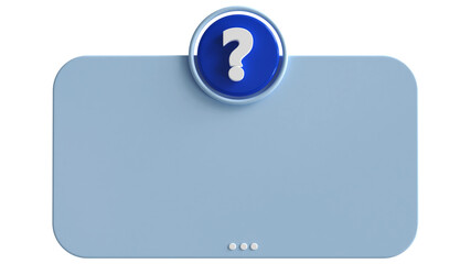 Poster - Empty Label Text Box with 3d Icon Question mark symbol