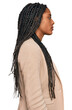 © Krakenimages.com - African american woman wearing business jacket looking to side, relax profile pose with natural face and confident smile.