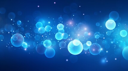 Wall Mural - Abstract blue hues: vibrant blurry dots background for creative projects