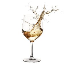 Wall Mural - white wine glass isolated