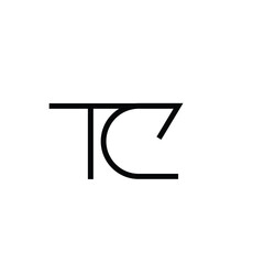 Minimal Letters TC Logo Design