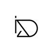 Minimal Letters ID Logo Design