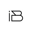 Minimal Letters IB Logo Design