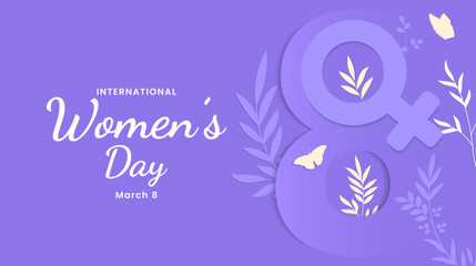Wall Mural - Women's day background design. International women's day banner, 8 march. vector illustration