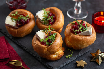 Sticker - Traditional Yorkshire puddings with brie cheese and cranberry jam