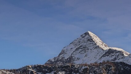 Wall Mural - Sunrise on Pizzo Scalino peak, a wonderful mountain of Valmalenco, Italy