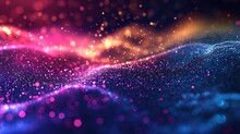Vivid Abstract Background With Dynamic Glowing Particles