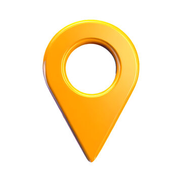 Location Icon Symbol 3d isolated on transparent background