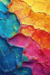 Poster - A vibrant tapestry of colors, smeared and blended to create a lively, abstract scene.