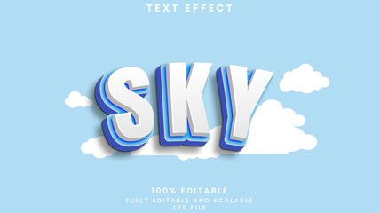 Wall Mural - Sky editable text effect