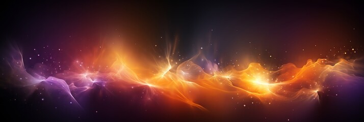 Poster - Abstract space background with dynamic particles  big data visualization and networks