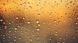 Fototapeta Tęcza - A mesmerizing pattern of raindrops on a window pane.