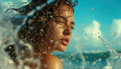 People having fun on the beach, summer sun, sea, happy smiling people on a sunny day at the beach, leisure, selfie.