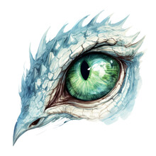 Dragon Eye Watercolor Illustration With Transparent Background For T Shirt Sublimation Design