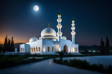 Wall Mural - Explore the architectural beauty and significance of mosques worldwide, highlighting their cultural and spiritual importance generated by AI