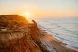 Fototapeta Natura - Amazing landscape of Falesia beach at sunrise, Algarve, Portugal