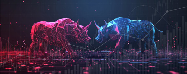 Stock market exchange or financial technology, ai technology