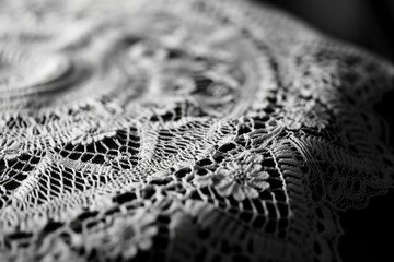 Poster - A simple black and white table cloth. Suitable for various occasions