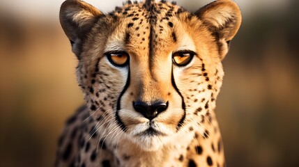 Wall Mural - Close up portrait of Cheetah, wildlife animal background.