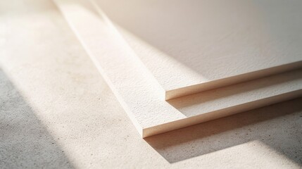 Poster - A detailed close-up of a piece of wood placed on a table. This versatile image can be used in various projects