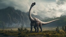 Dinosaurs Diplodocus, Background, 3D Reallistic, Dino Wallpaper