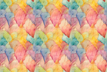 Colorful Watercolor Pattern With An Abstract Leafy Design Perfect For Backgrounds Or Textiles