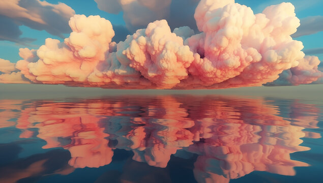 a stunning image of a vibrant cloud reflected in the water