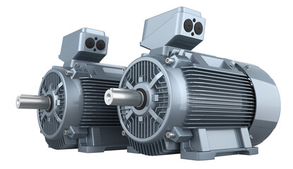 Wall Mural - Electric motors, 3D rendering isolated on transparent background