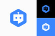 © beryl.std - chat bot on hexagon Vector Logo Premium