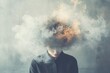 © Ilja - Young woman lost in a misty cloud, representing depression, addiction, and mental health