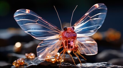 Sticker - butterfly on a flower