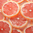 a group of slices of grapefruit