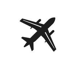 Plane icon. Plane flying in the sky Isolated on white background.