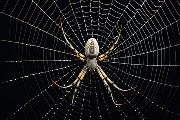 spider on a web. Generative Ai