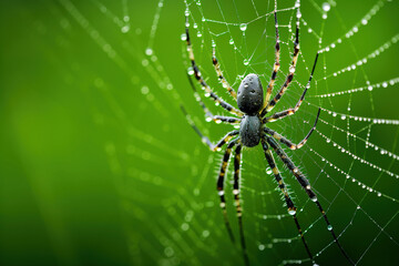 spider on a web. Generative Ai