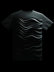 Wall Mural - Sleek and minimalist t-shirt design featuring a wave created with Generative Ai