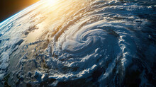 The Orbital Image Of Global Climatic Phenomena, Such As Hurricanes And Typhoons, From The Height O