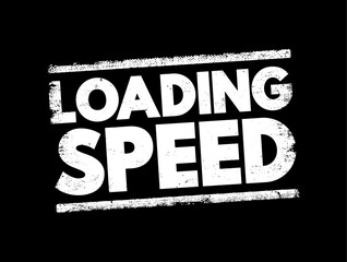 Poster - Loading Speed text stamp, concept background