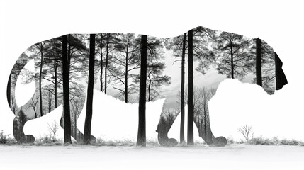 Wall Mural - elephant in the woods