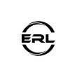 ERL letter logo design with white background in illustrator, cube logo, vector logo, modern alphabet font overlap style. calligraphy designs for logo, Poster, Invitation, etc.