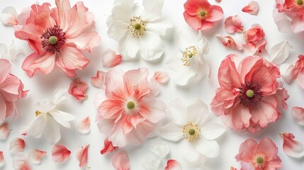 Canvas Print - Delicate flower motifs grace the card, symbolizing love and the blossoming union