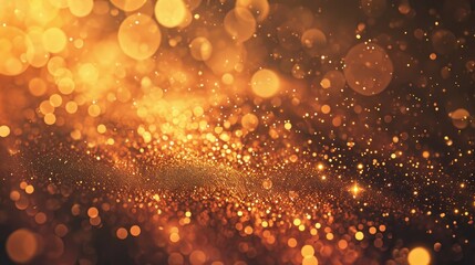 Poster - Golden glitter vintage lights background. gold and black. de-focused