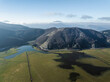 © AmazingAerialAgency - Aerial view of Laceno Lake (Lago Laceno), a reservoir on high altitude mountain in Bagnoli Irpino, Avellino, Irpinia, Campania, Italy.