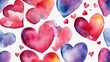 pattern with hearts a focus on colorfulness and hearts, making it suitable for Valentine's Day. 